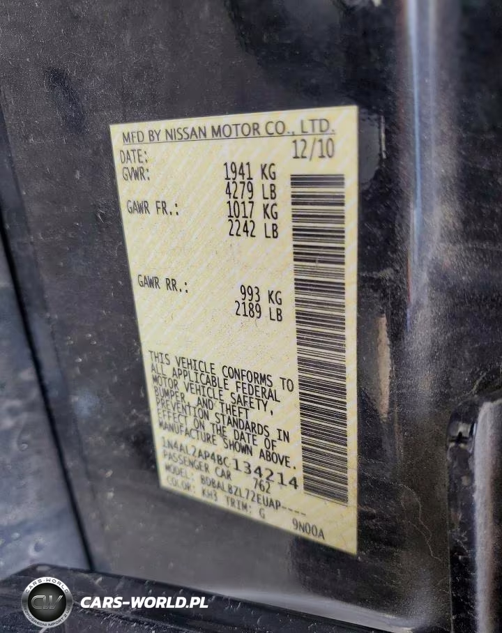 2011 Nissan Altima VIN:1N4AL2AP4BC134214 - 12
