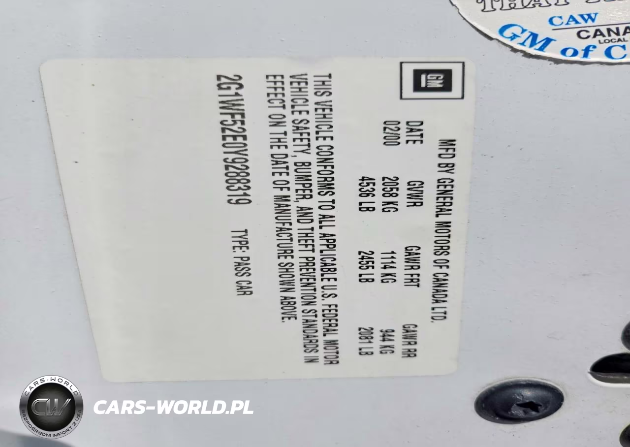 2000 Chevrolet Impala VIN:2G1WF52E0Y9288319 - 12