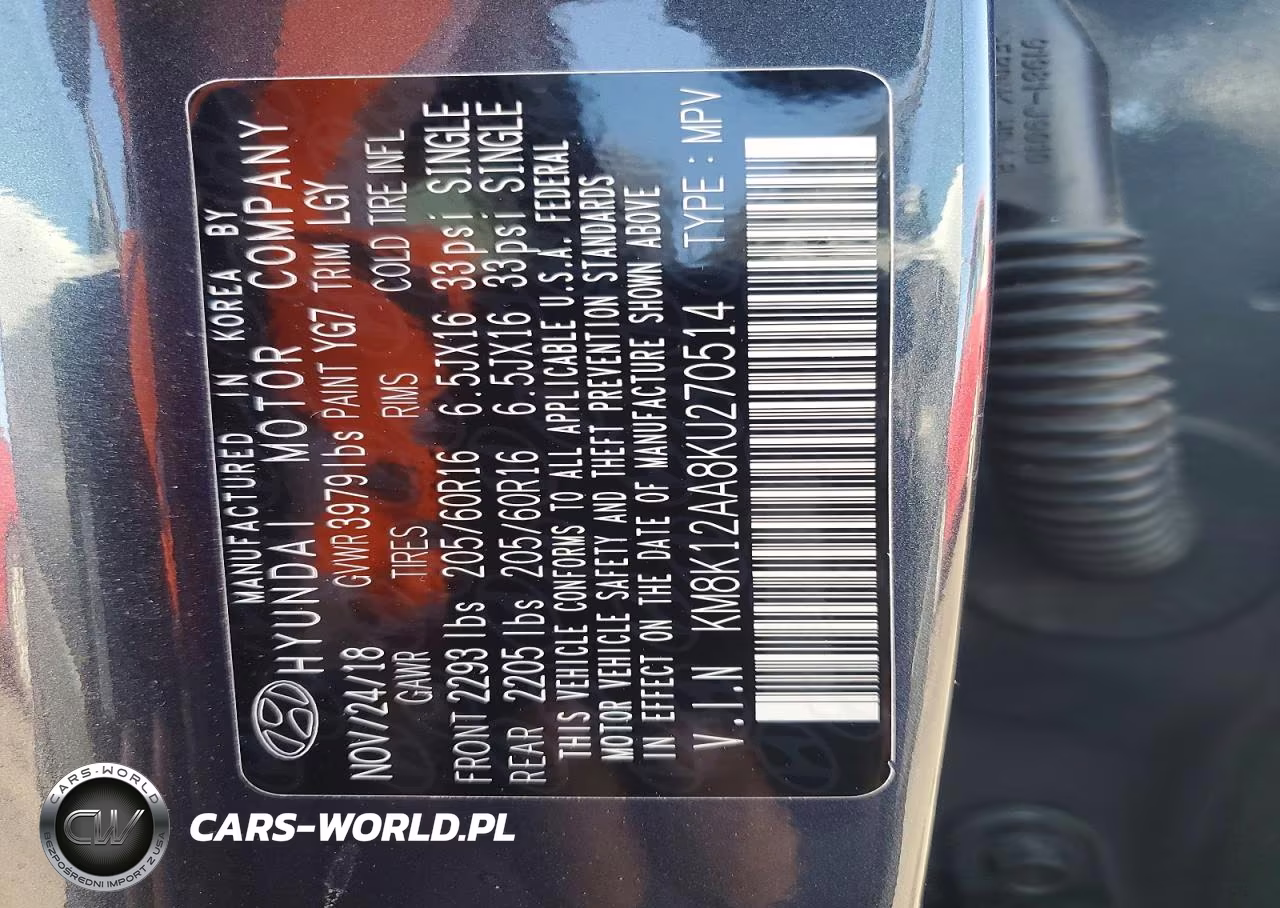 2019 Hyundai Kona Se VIN:KM8K12AA8KU270514 - 13
