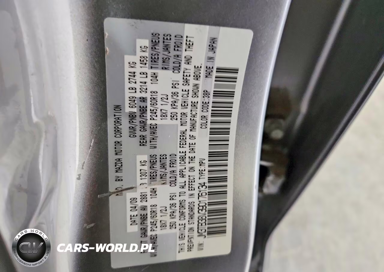 2009 Mazda Cx-9 VIN:JM3TB38V390176134 - 13