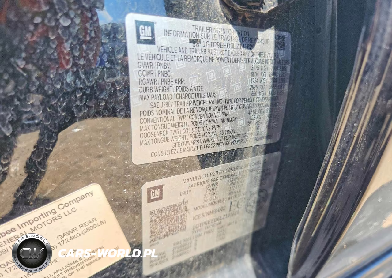 2020 GMC Sierra K1500 At4 VIN:1GTP9EED6LZ141829 - 12