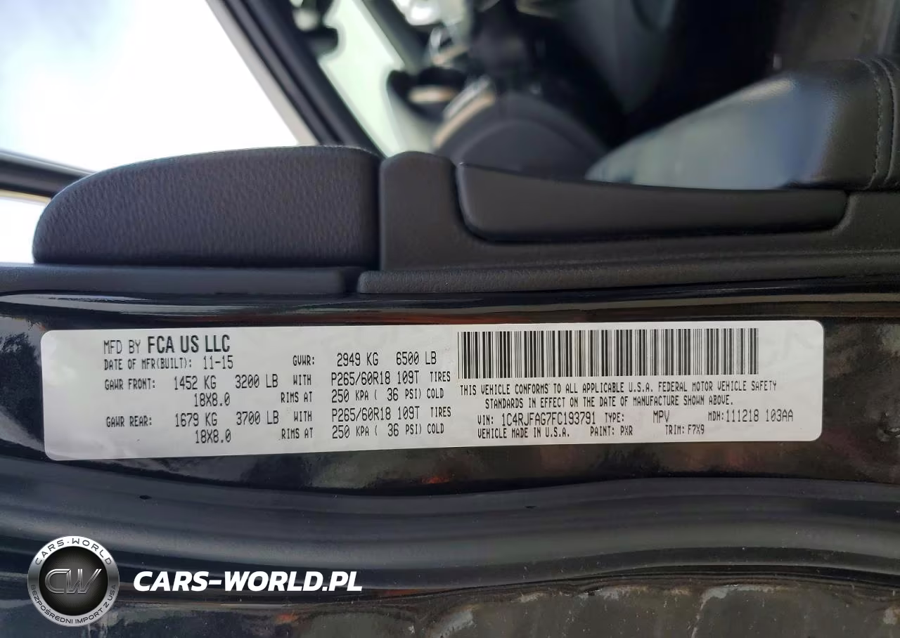 2015 Jeep Grand Cherokee Laredo VIN:1C4RJFAG7FC193791 - 14