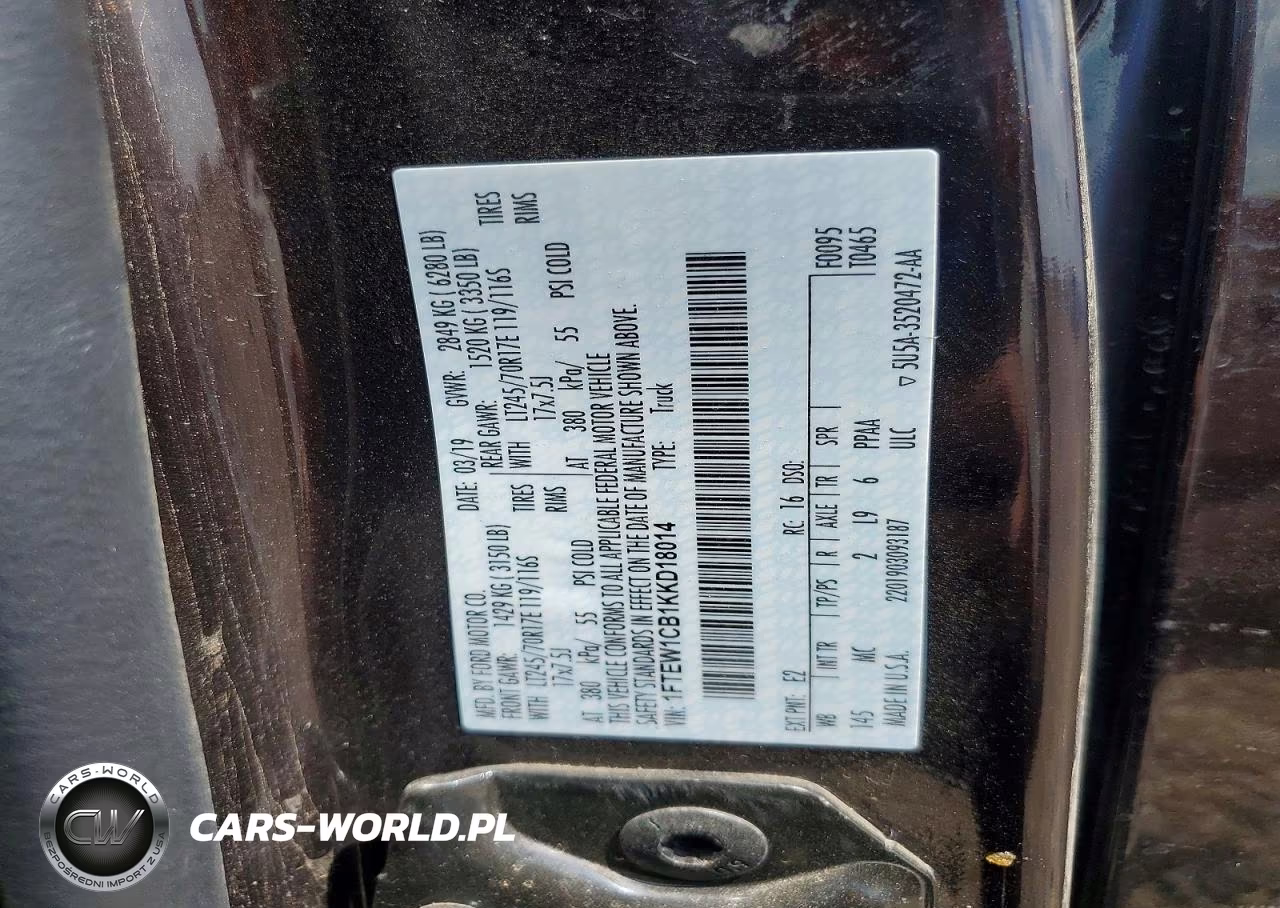 2019 Ford F150 Supercrew VIN:1FTEW1CB1KKD18014 - 12