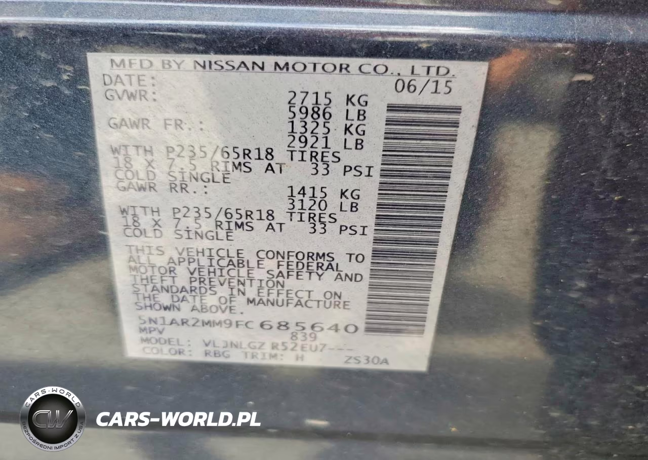 2015 Nissan Pathfinder Sl VIN:5N1AR2MM9FC685640 - 13