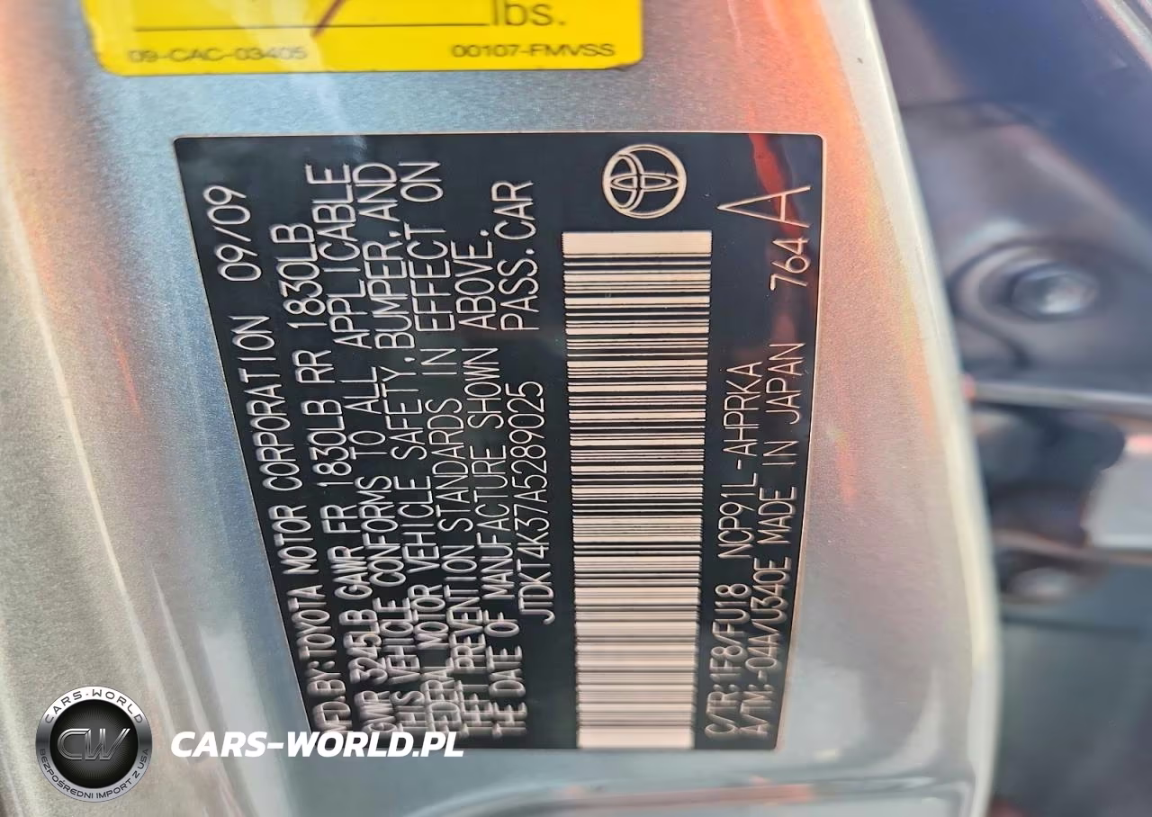 2010 Toyota Yaris Base VIN:JTDKT4K37A5289025 - 12