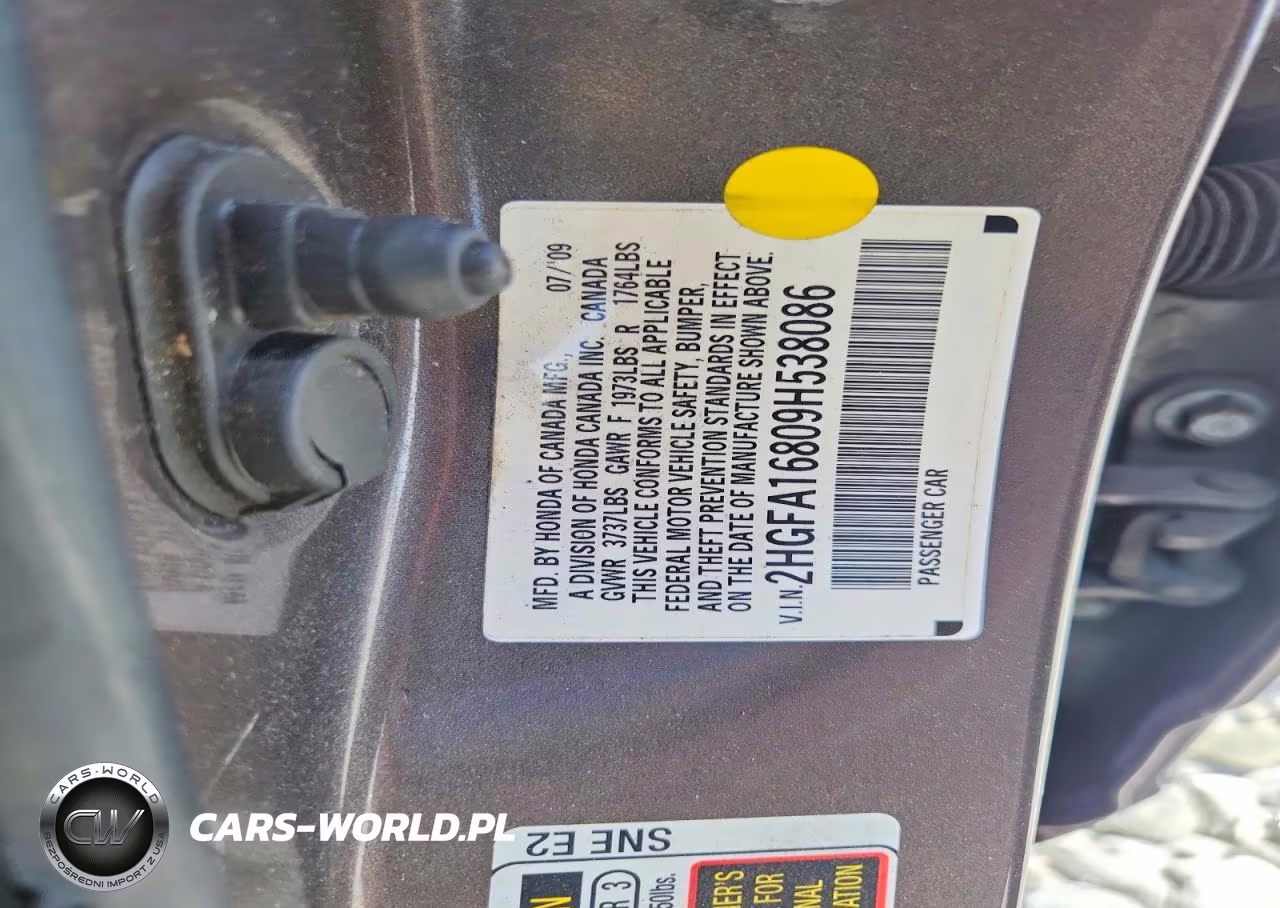 2009 Honda Civic Ex VIN:2HGFA16809H538086 - 13