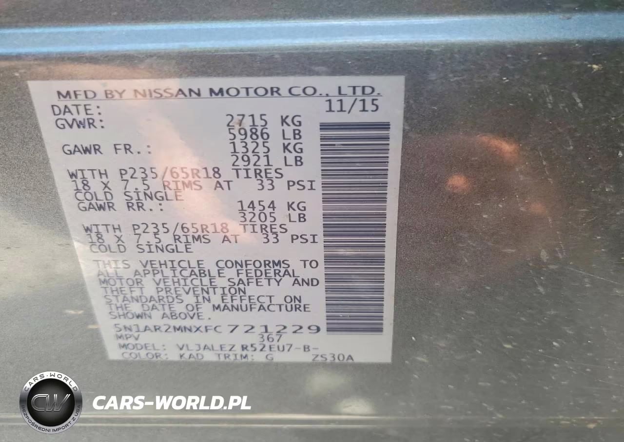 2015 Nissan Pathfinder Sv VIN:5N1AR2MNXFC721229 - 13