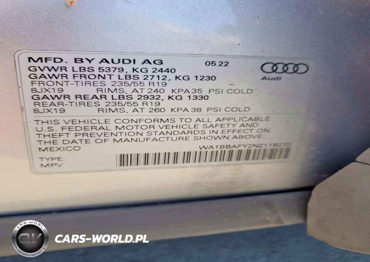2022 Audi Q5 Premium Plus 40 VIN:WA1BBAFY2N2118272 - 14