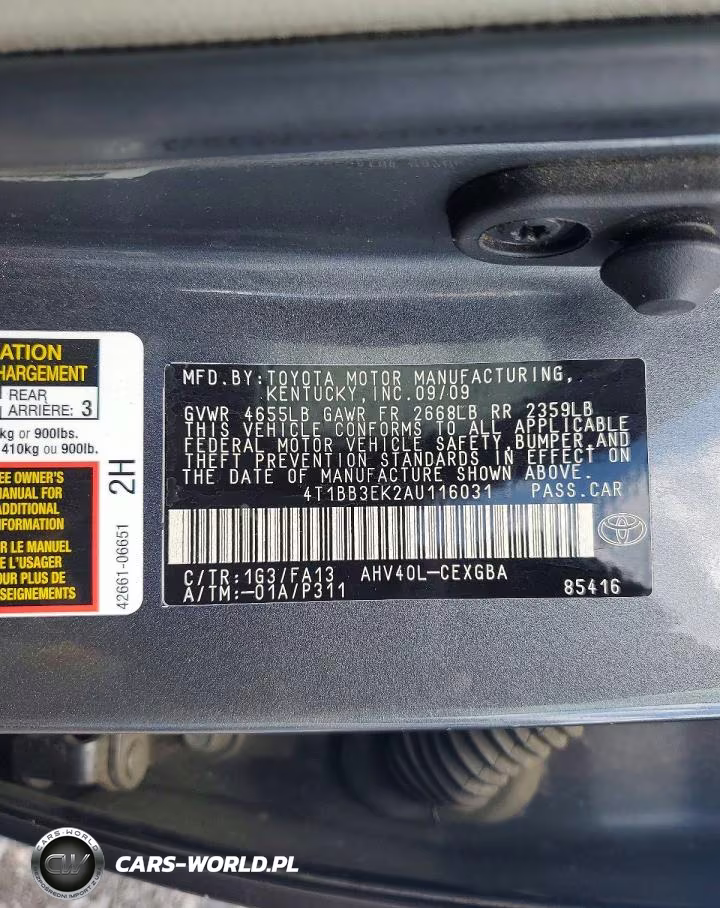 2010 Toyota Camry Hybrid VIN:4T1BB3EK2AU116031 - 12
