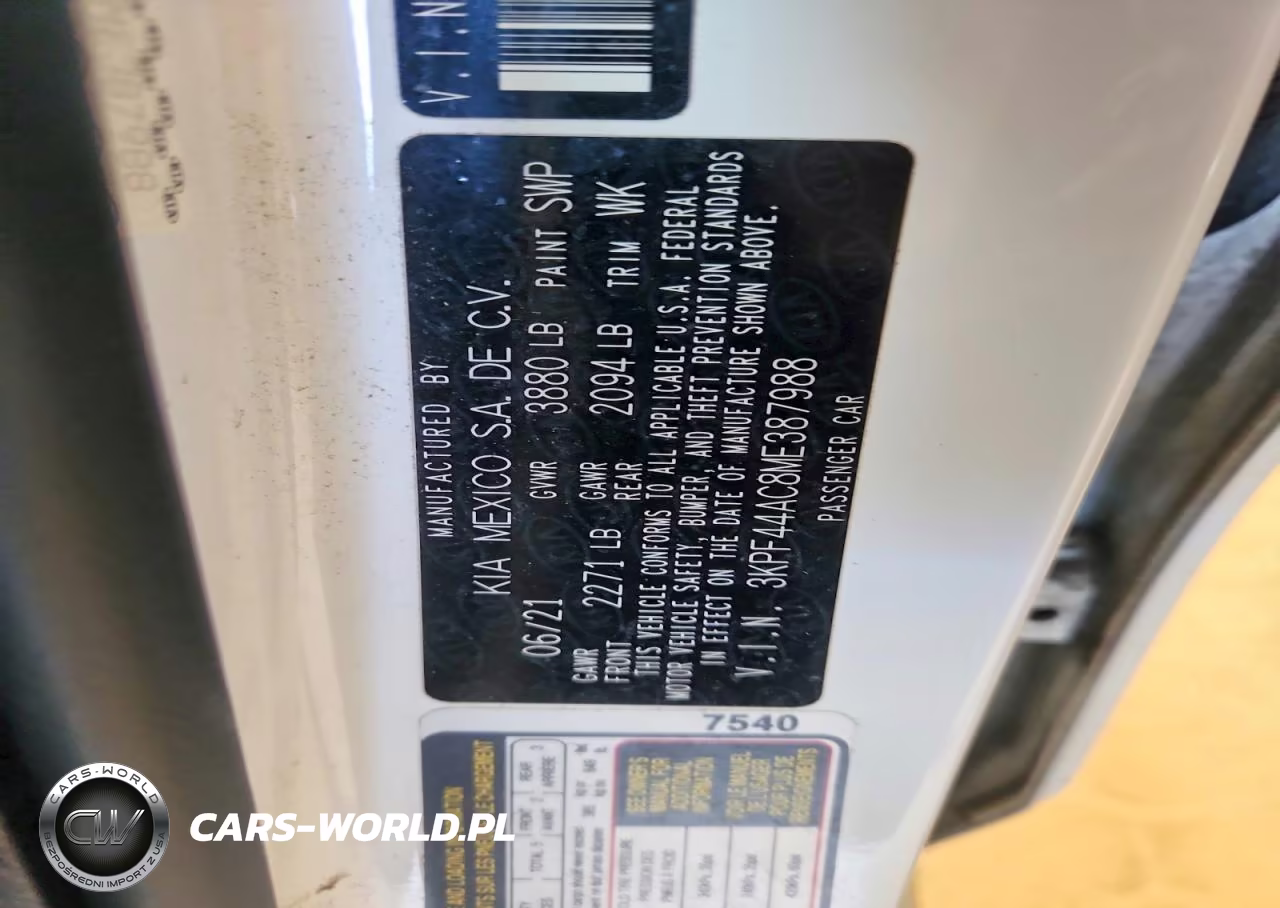 2021 Kia Forte Gt VIN:3KPF44AC8ME387988 - 12