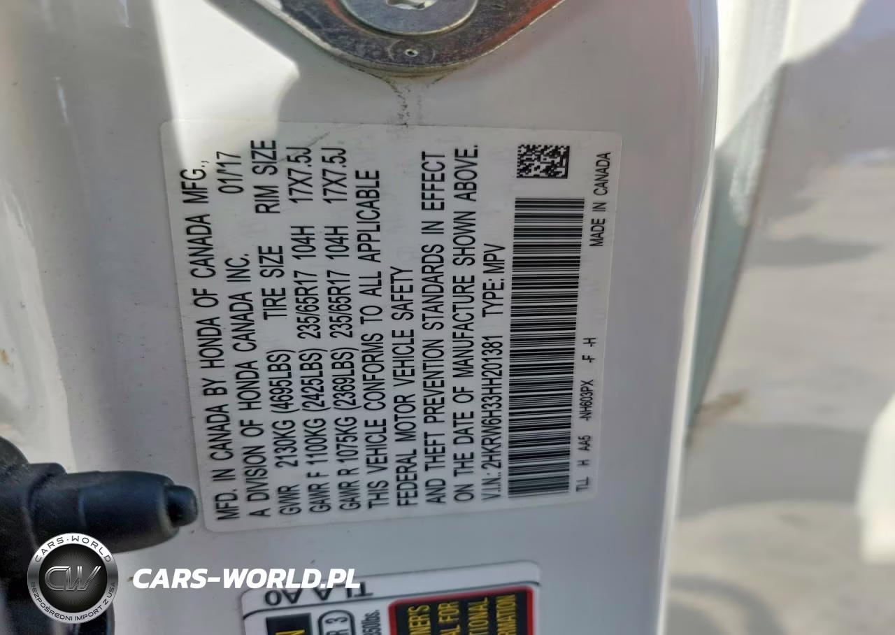 2017 Honda Cr-V Lx VIN:2HKRW6H33HH201381 - 14