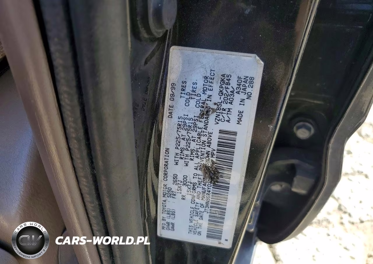 2000 Toyota 4Runner Sr5 VIN:JT3HN86R4Y0266405 - 13