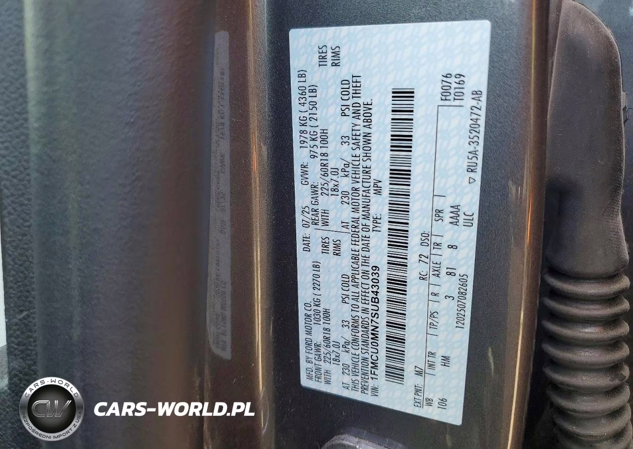 2025 Ford Escape St Line VIN:1FMCU0MN7SUB43039 - 13