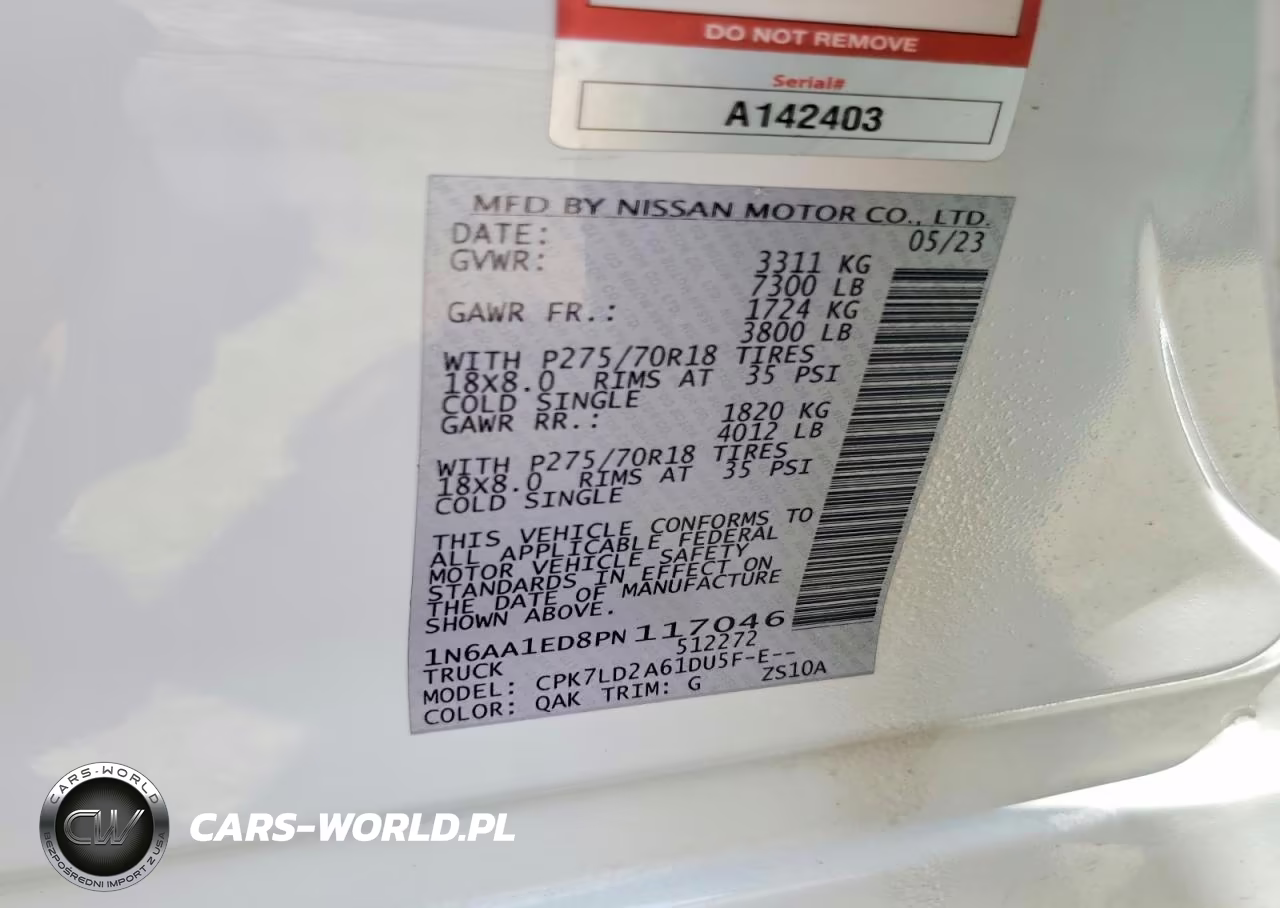 2023 Nissan Titan Pro-4X VIN:1N6AA1ED8PN117046 - 13