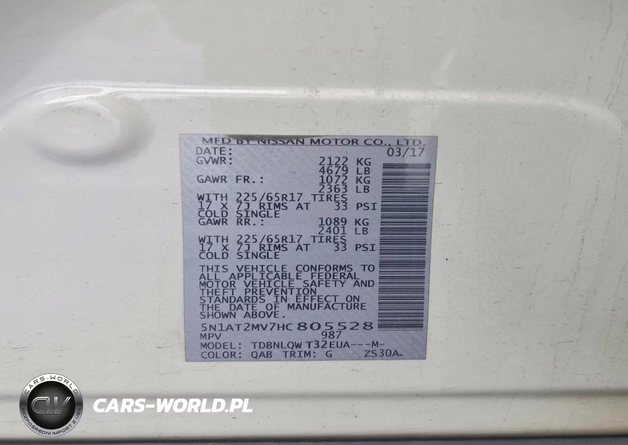 2017 Nissan Rogue Sv VIN:5N1AT2MV7HC805528 - 13