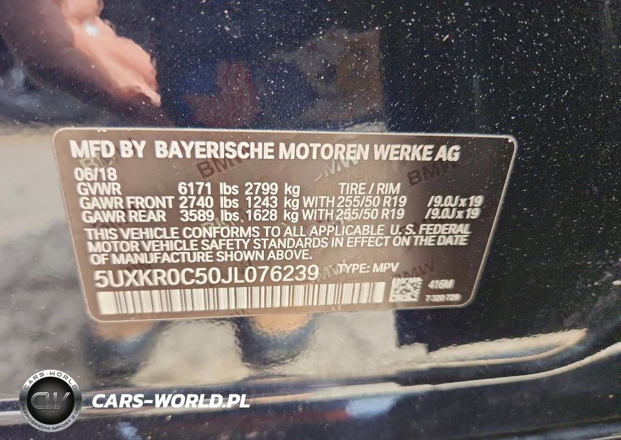 2018 BMW X5 xDrive35I VIN:5UXKR0C50JL076239 - 12