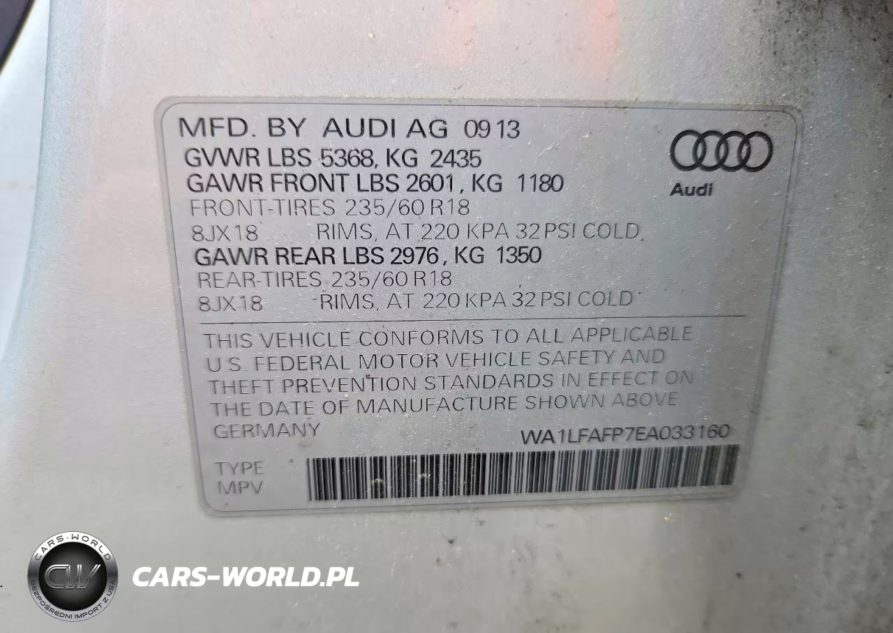 2014 Audi Q5 Premium Plus VIN:WA1LFAFP7EA033160 - 12