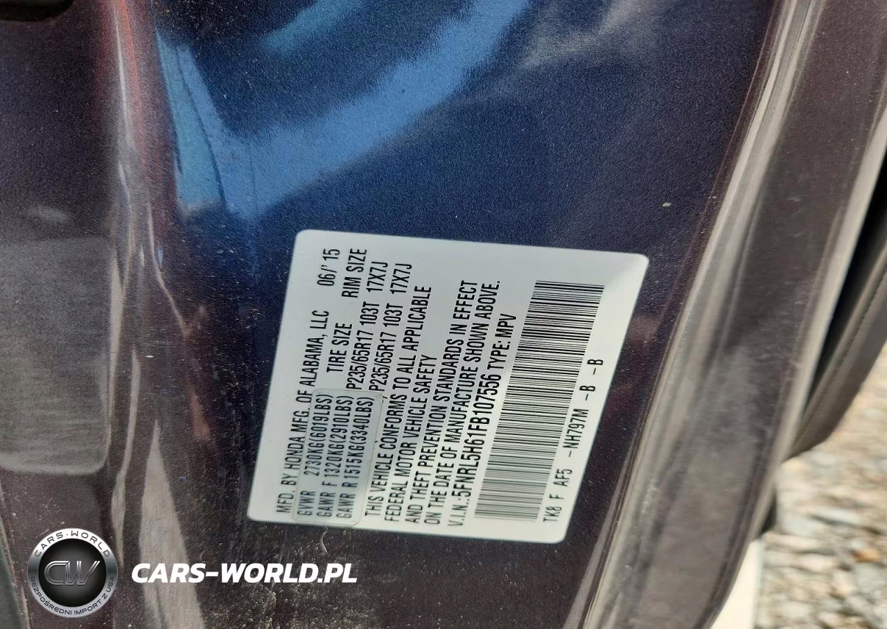 2015 Honda Odyssey Exl VIN:5FNRL5H61FB107556 - 13