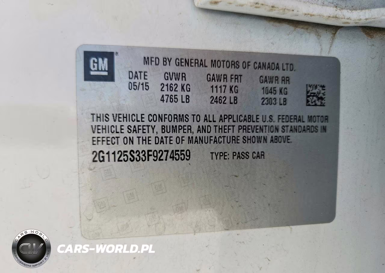 2015 Chevrolet Impala Lt VIN:2G1125S33F9274559 - 13