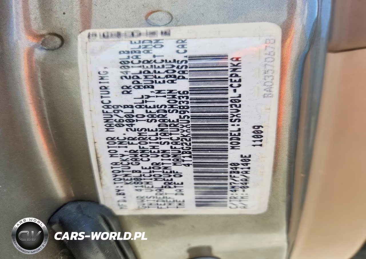 1999 Toyota Camry Le VIN:4T1BG22KXXU598336 - 12