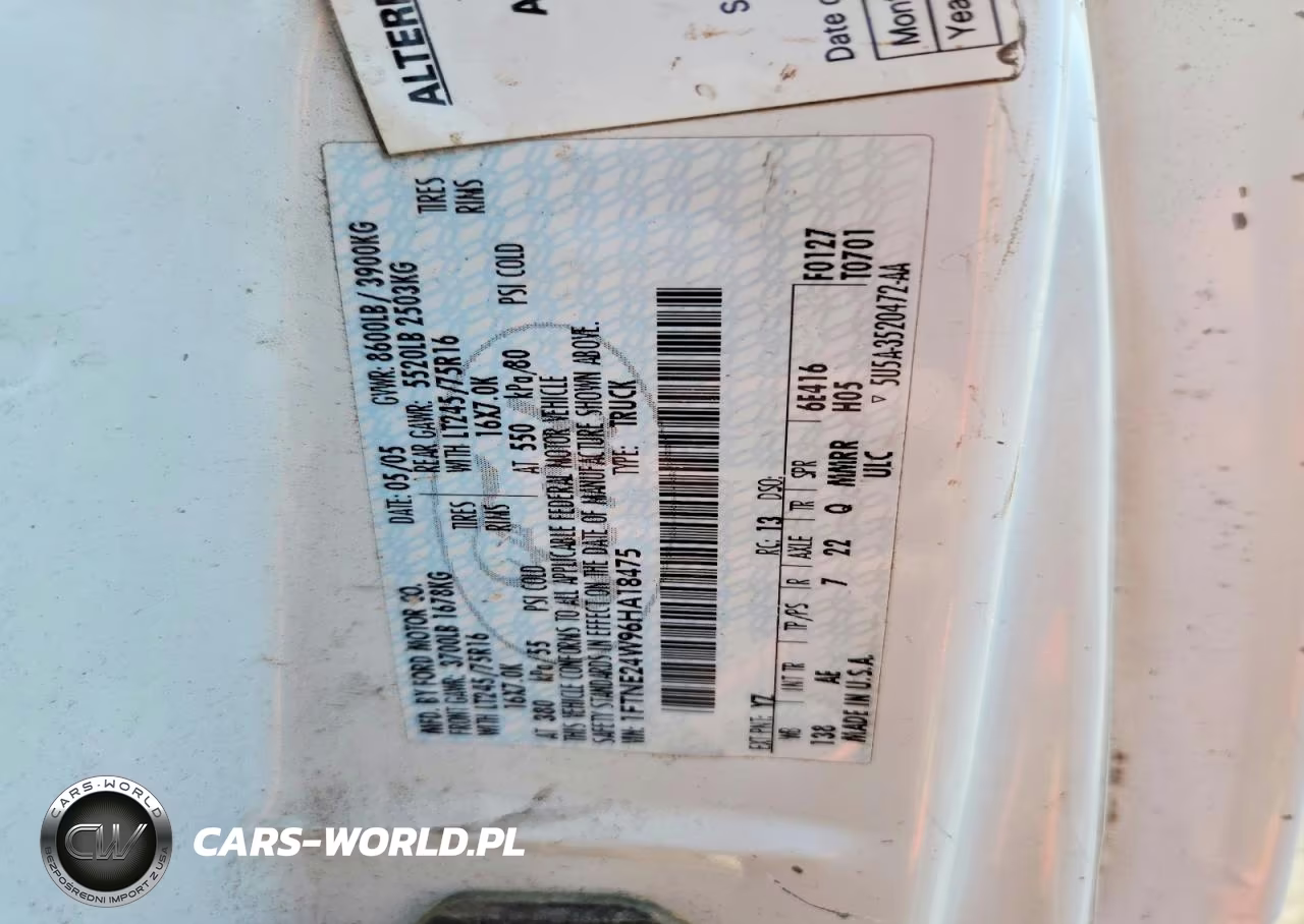 2006 Ford Econoline E250 Van VIN:1FTNE24W96HA18475 - 14