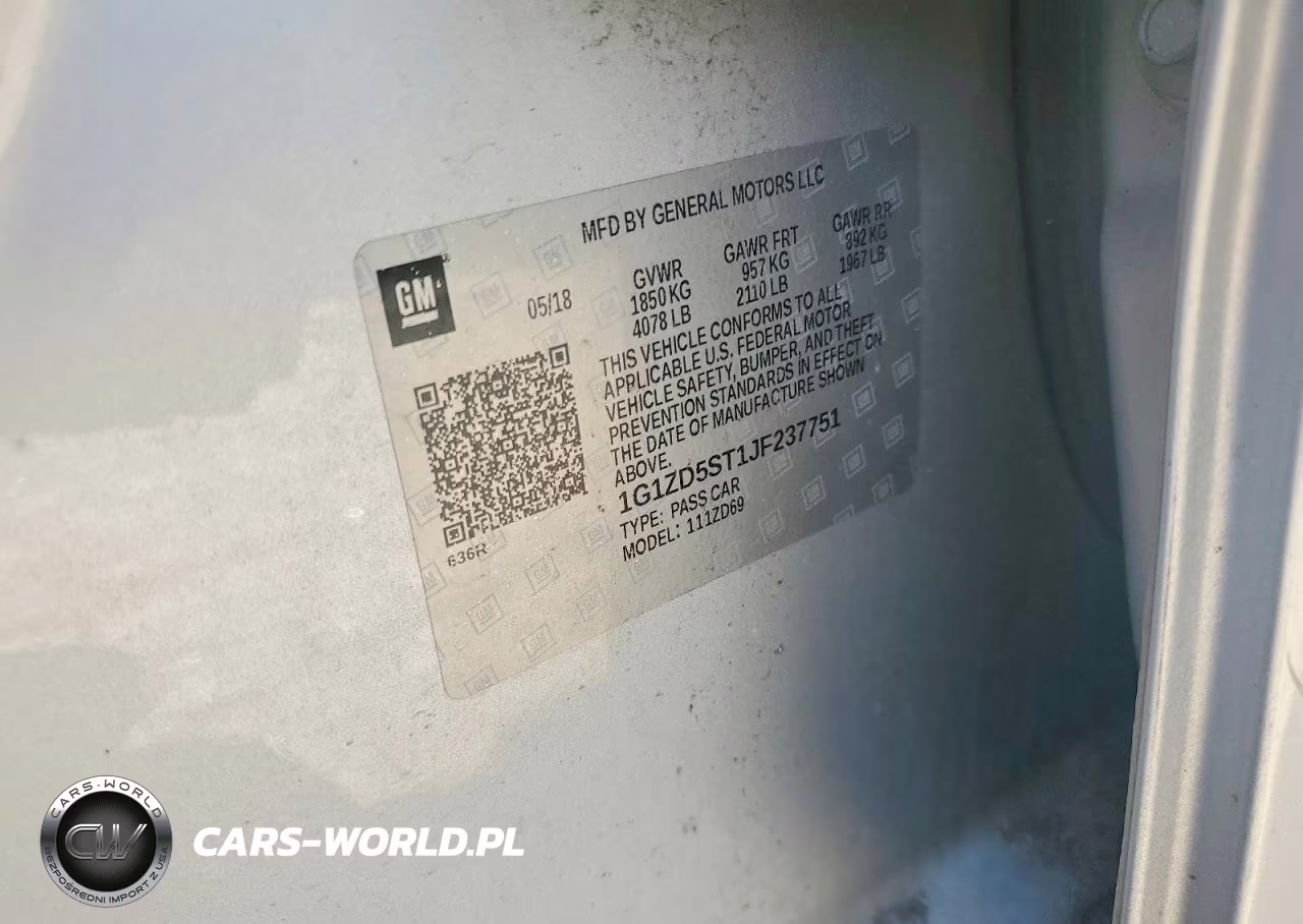 2018 Chevrolet Malibu Lt VIN:1G1ZD5ST1JF237751 - 12
