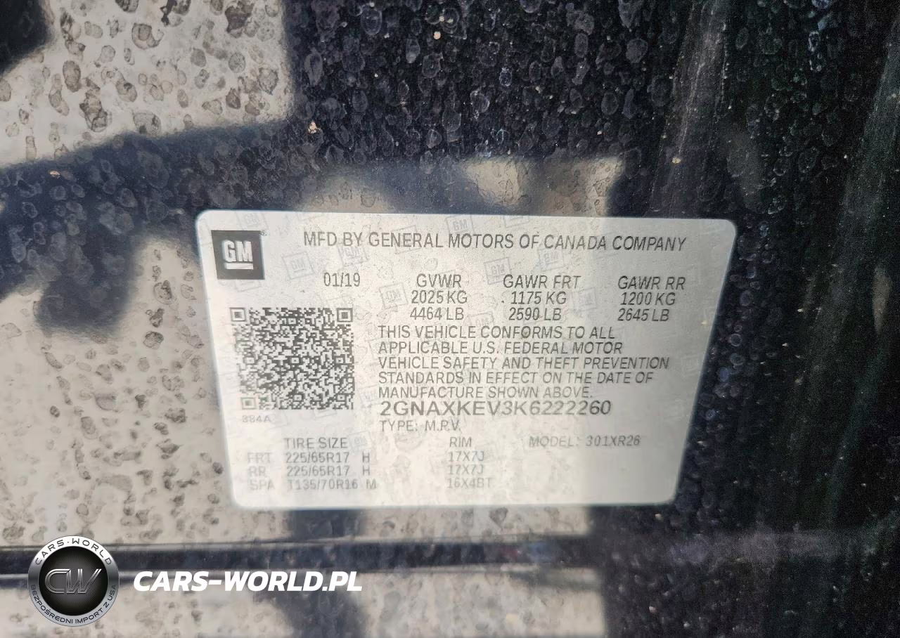 2019 Chevrolet Equinox Lt VIN:2GNAXKEV3K6222260 - 13