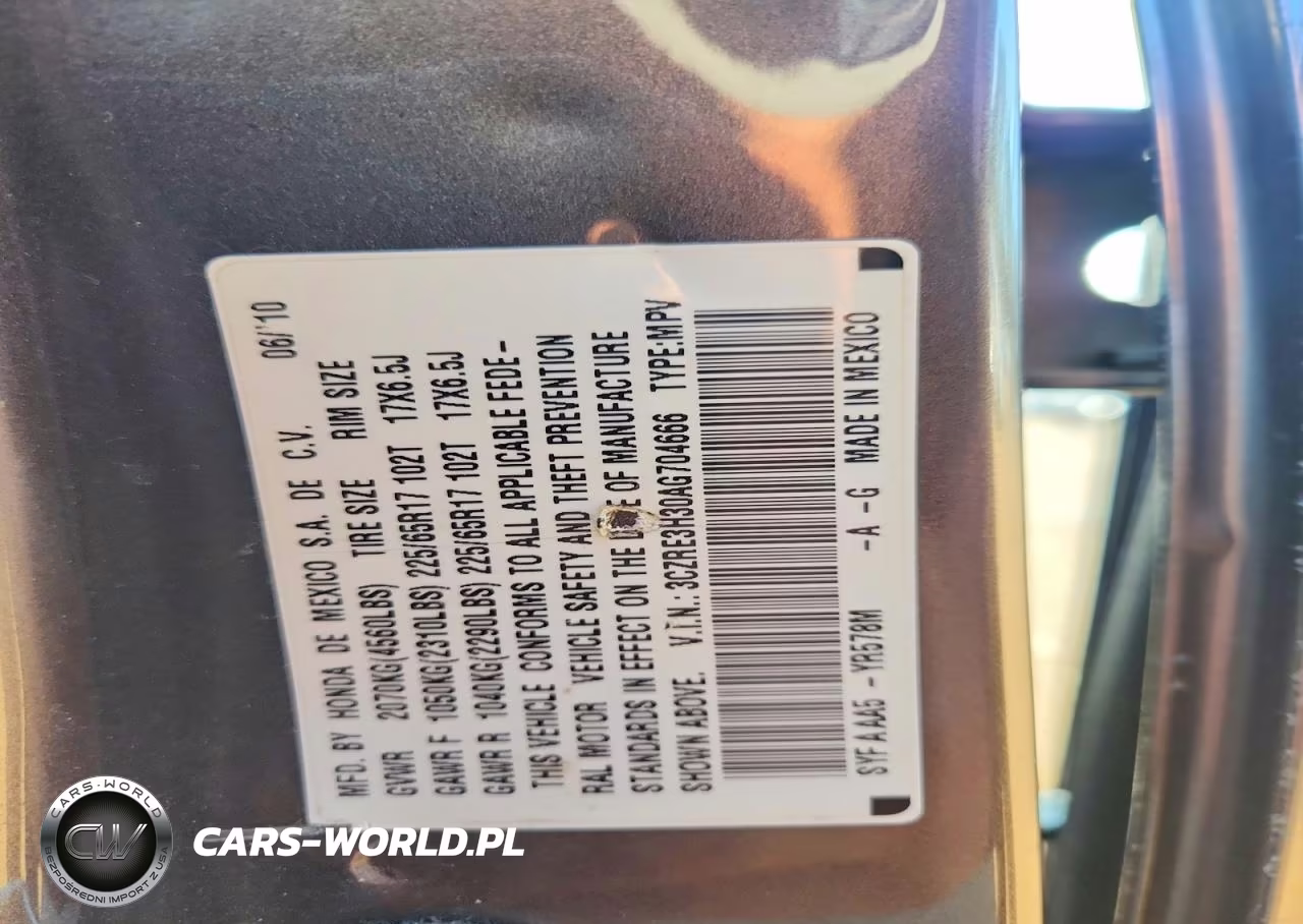 2010 Honda Cr-V Lx VIN:3CZRE3H30AG704666 - 12