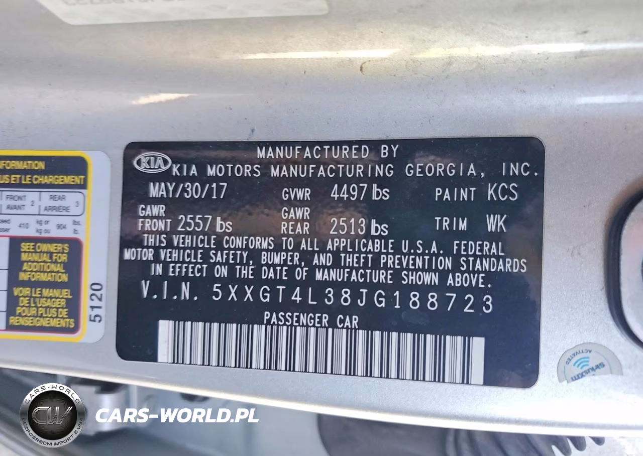 2018 Kia Optima Lx VIN:5XXGT4L38JG188723 - 13