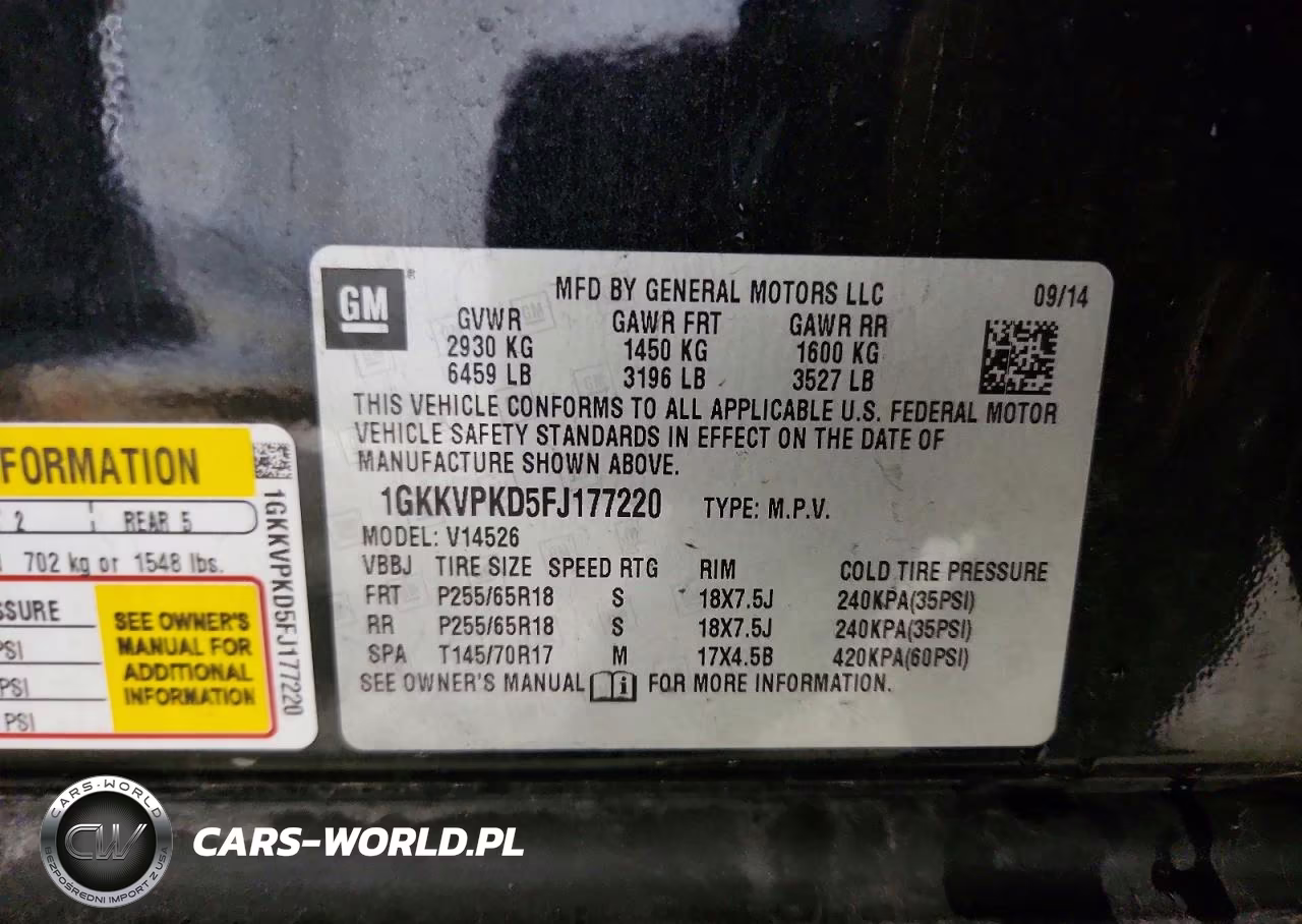 2015 GMC Acadia Sle VIN:1GKKVPKD5FJ177220 - 13