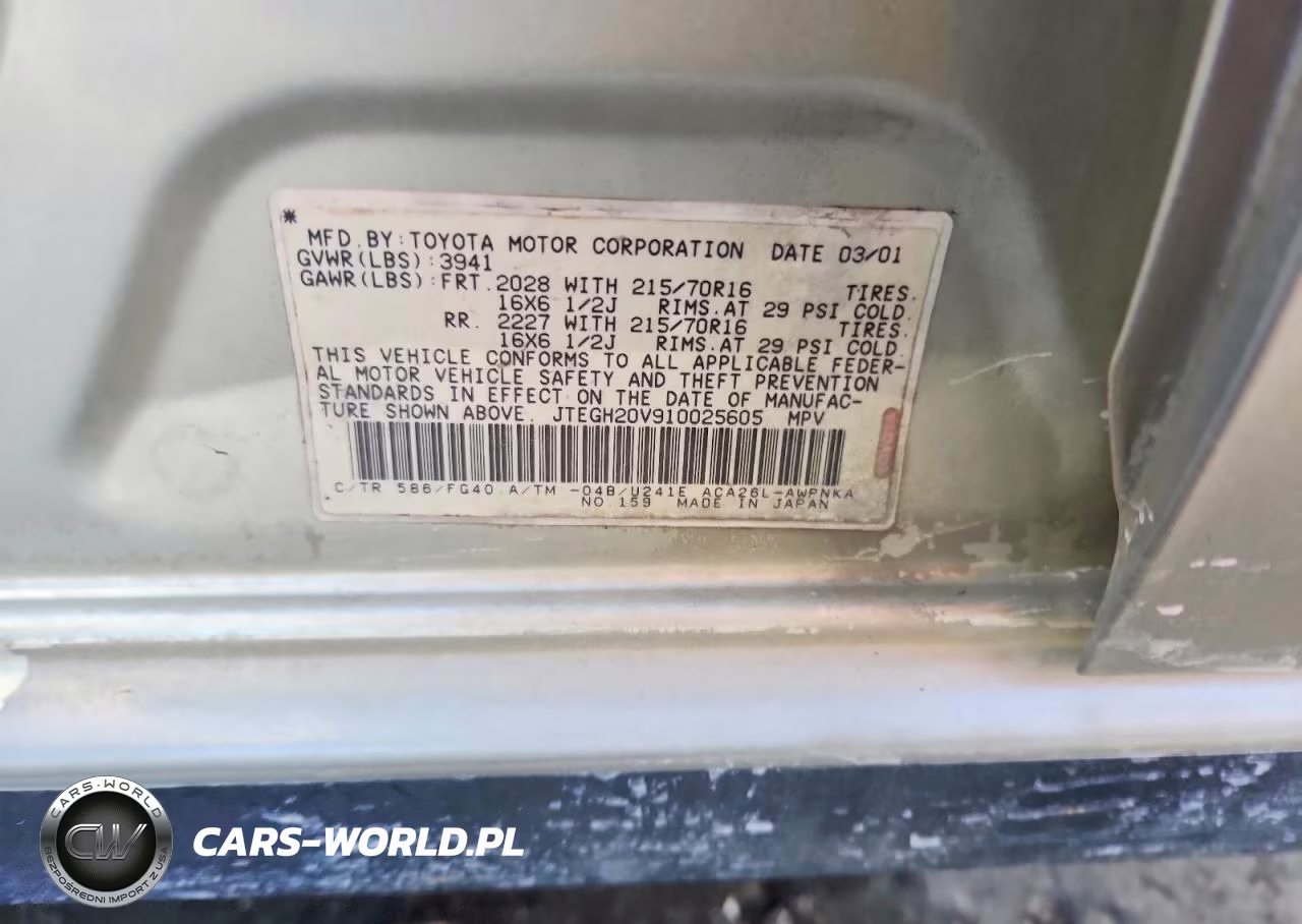 2001 Toyota Rav4 Base VIN:JTEGH20V910025605 - 14