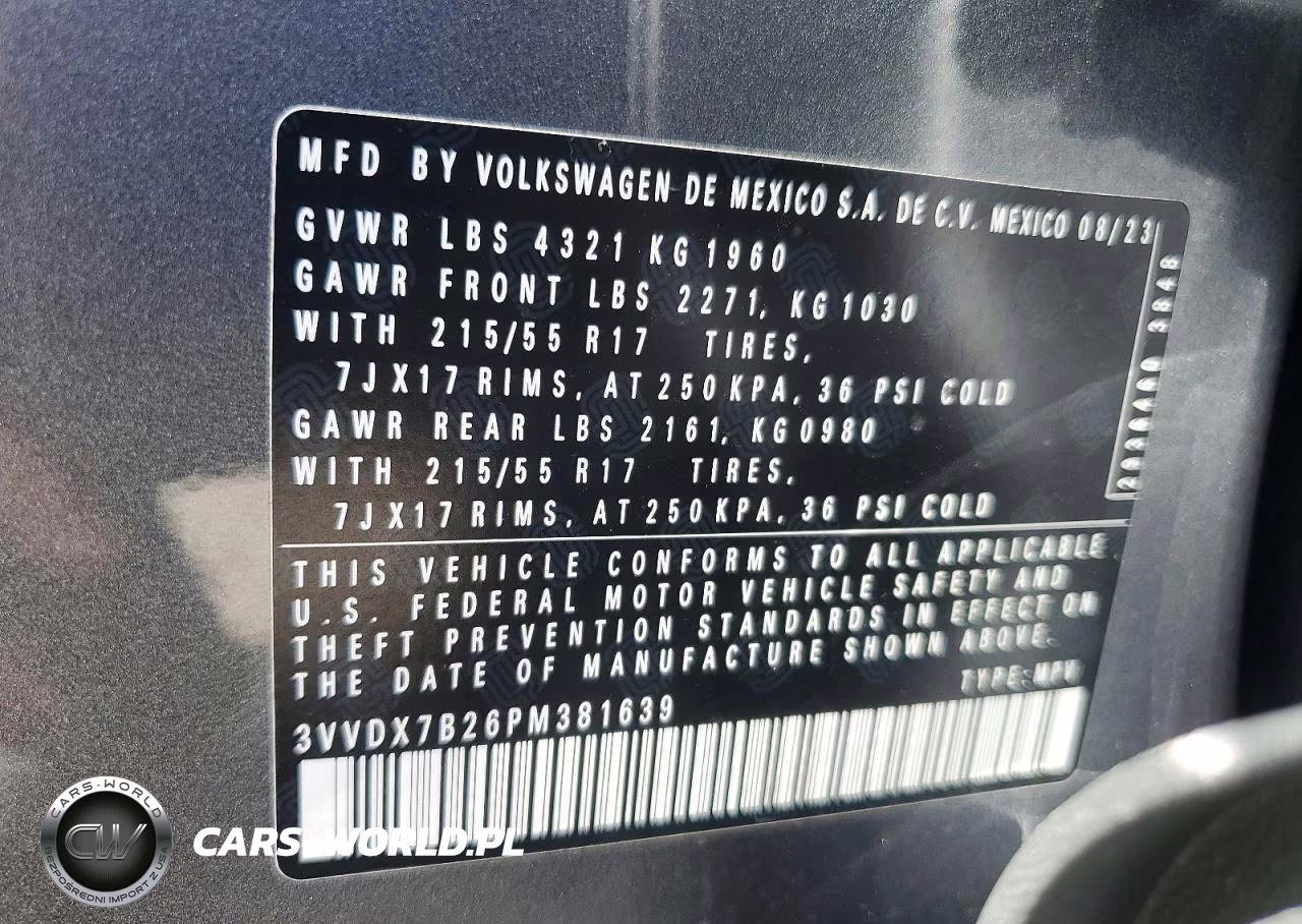 2023 Volkswagen Taos S VIN:3VVDX7B26PM381639 - 13