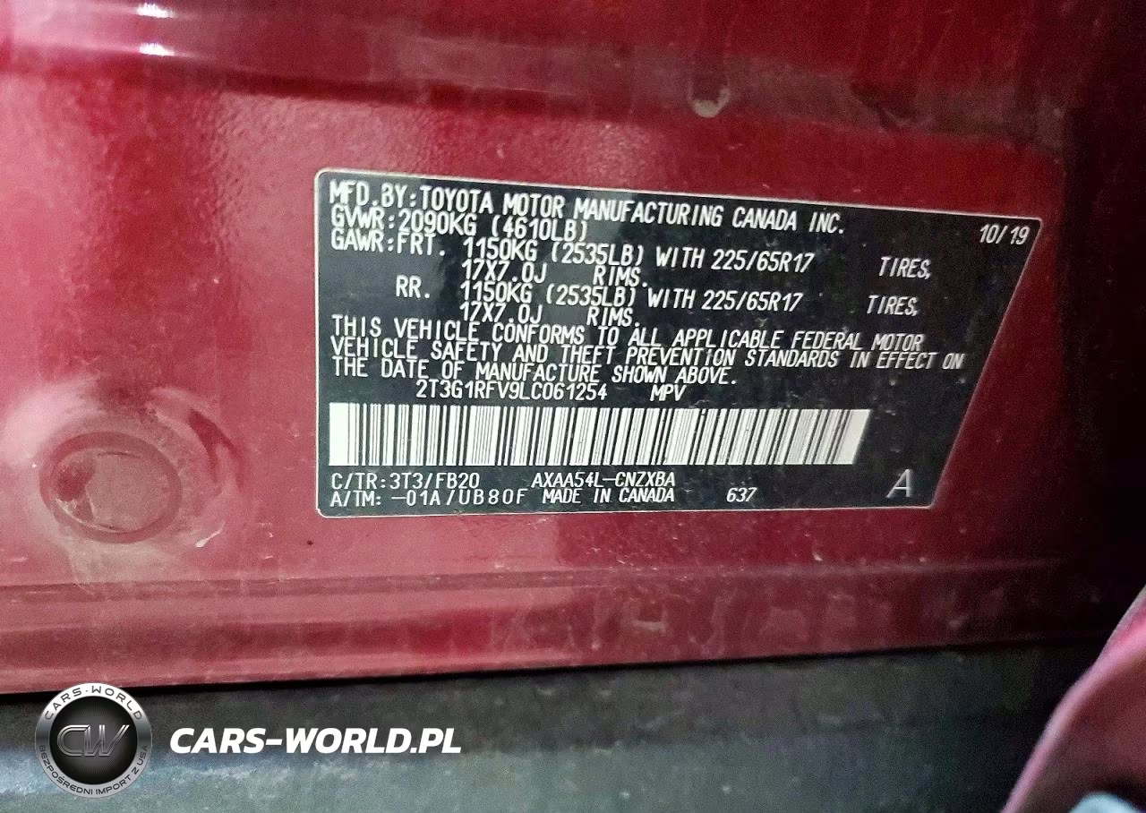 2020 Toyota Rav4 Le VIN:2T3G1RFV9LC061254 - 13