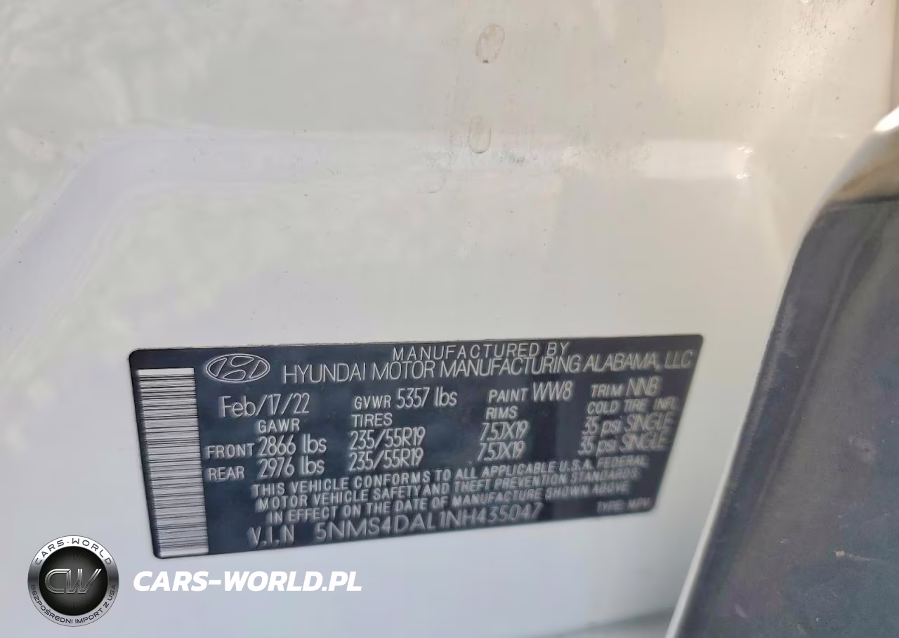 2022 Hyundai Santa Fe Limited VIN:5NMS4DAL1NH435047 - 12