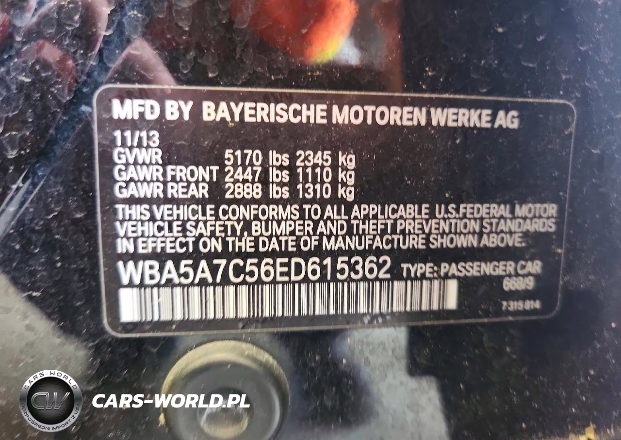 2014 BMW 528 Xi VIN:WBA5A7C56ED615362 - 12