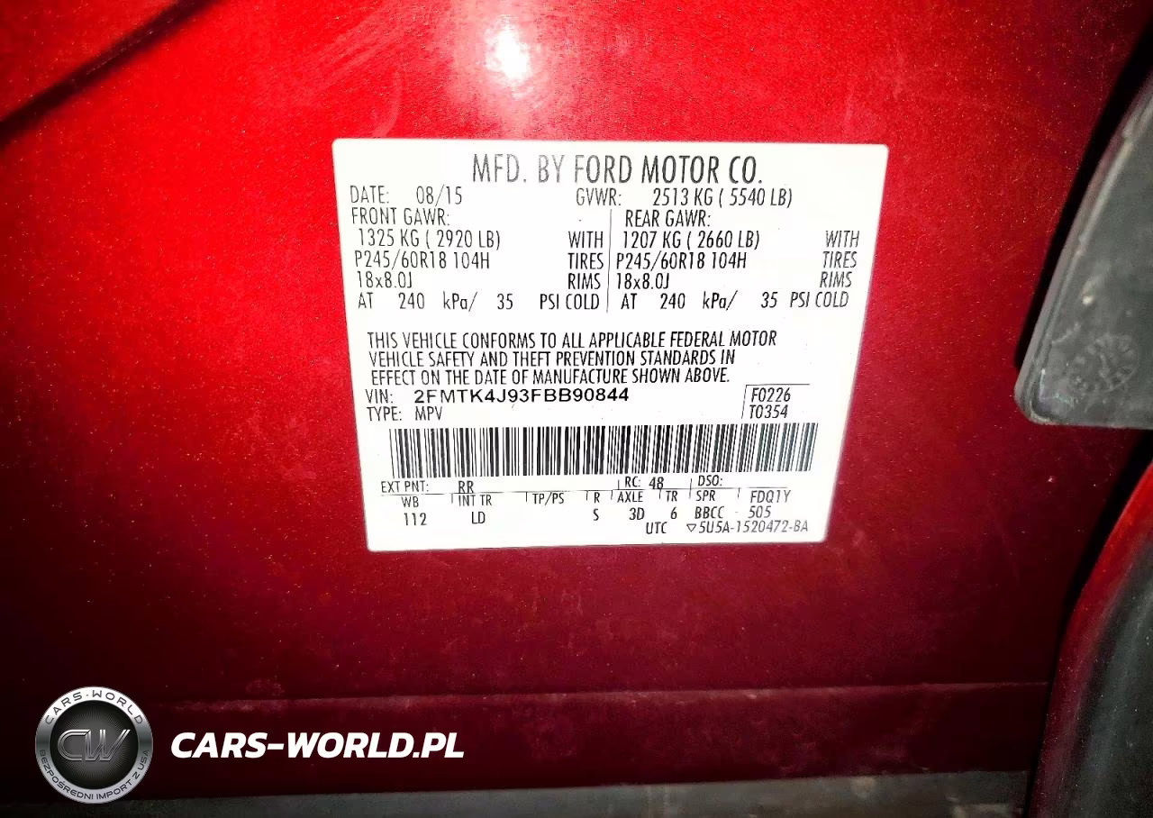 2015 Ford Edge Sel VIN:2FMTK4J93FBB90844 - 14