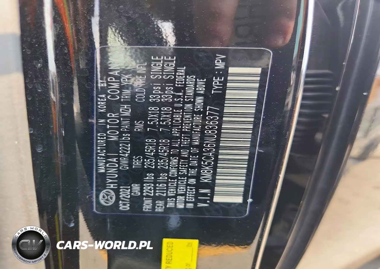 2022 Hyundai Kona Limited VIN:KM8K5CA36NU836377 - 14