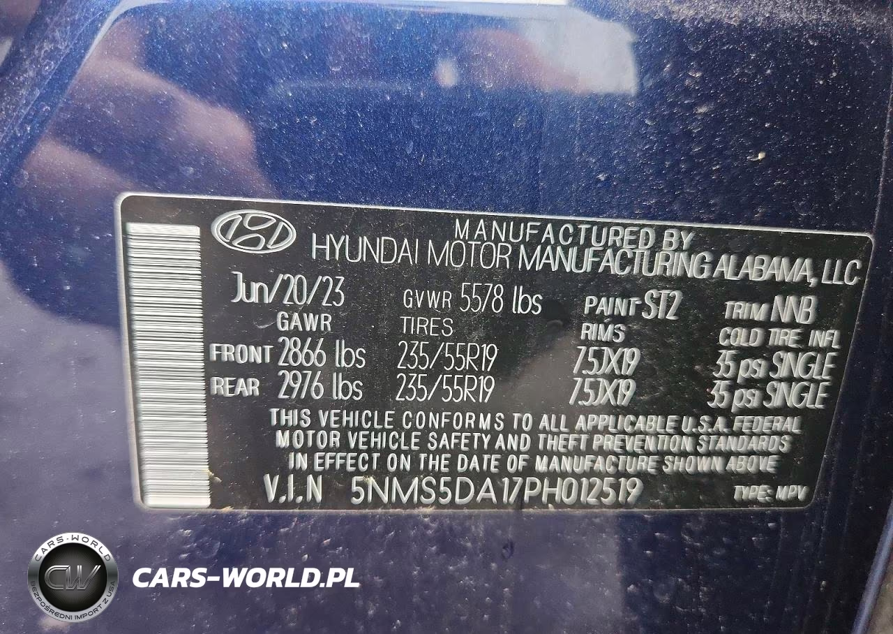 2023 Hyundai Santa Fe Limited VIN:5NMS5DA17PH012519 - 12
