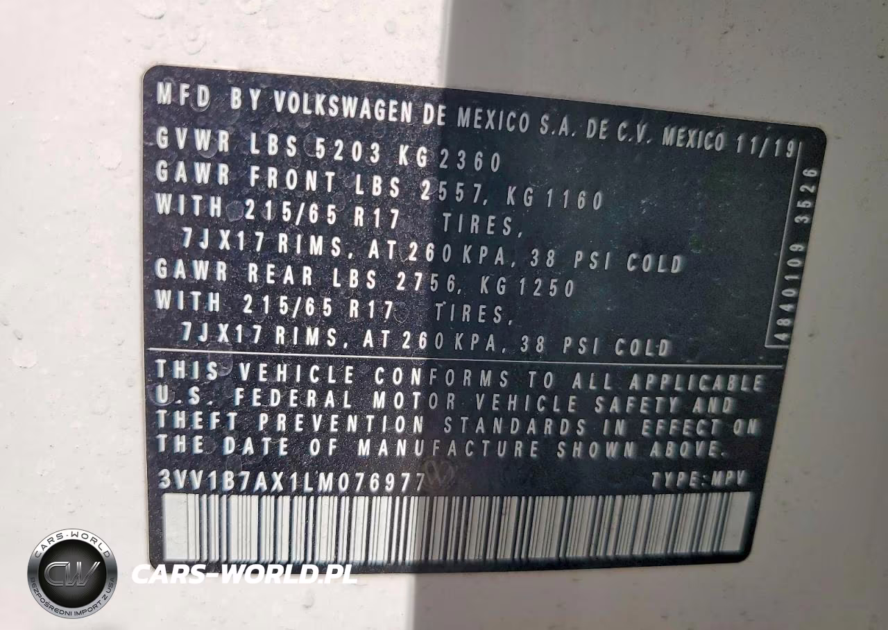 2020 Volkswagen Tiguan S VIN:3VV1B7AX1LM076977 - 13