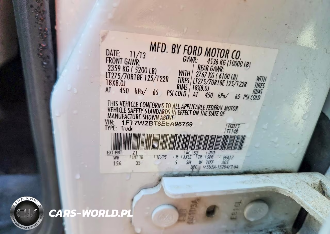 2014 Ford F250 Super Duty VIN:1FT7W2BT8EEA96759 - 13
