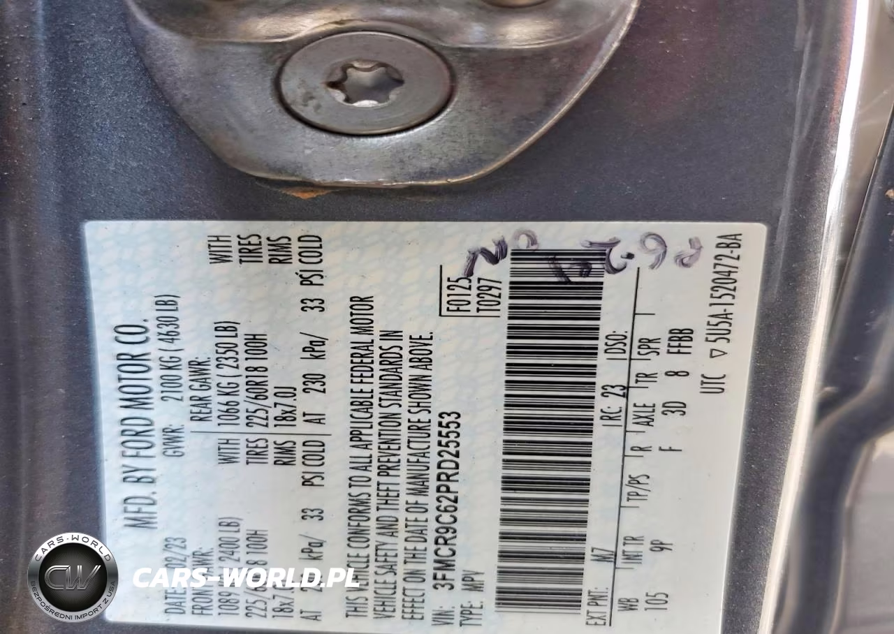 2023 Ford Bronco Sport Outer Banks VIN:3FMCR9C62PRD25553 - 12