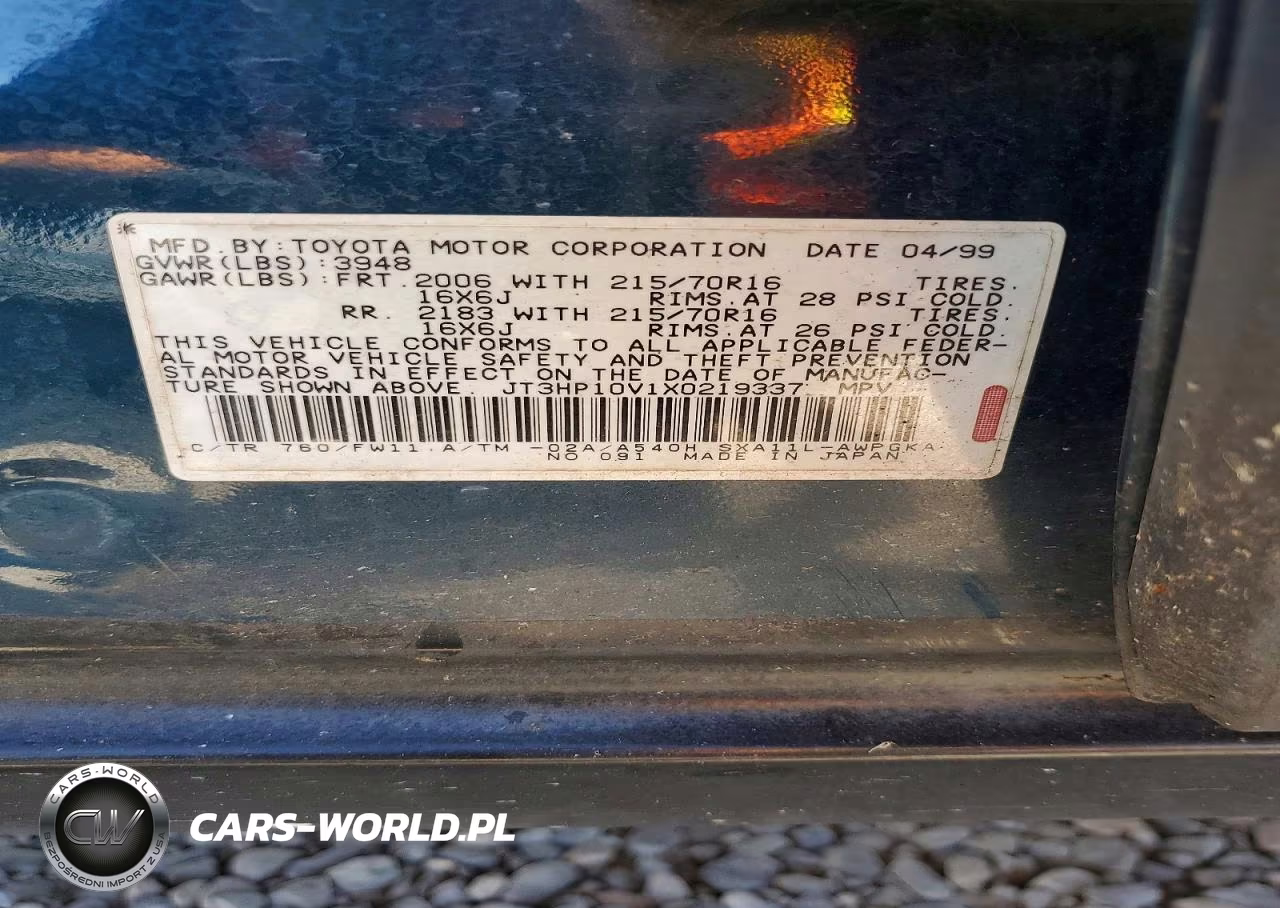 1999 Toyota Rav4 VIN:JT3HP10V1X0219337 - 13