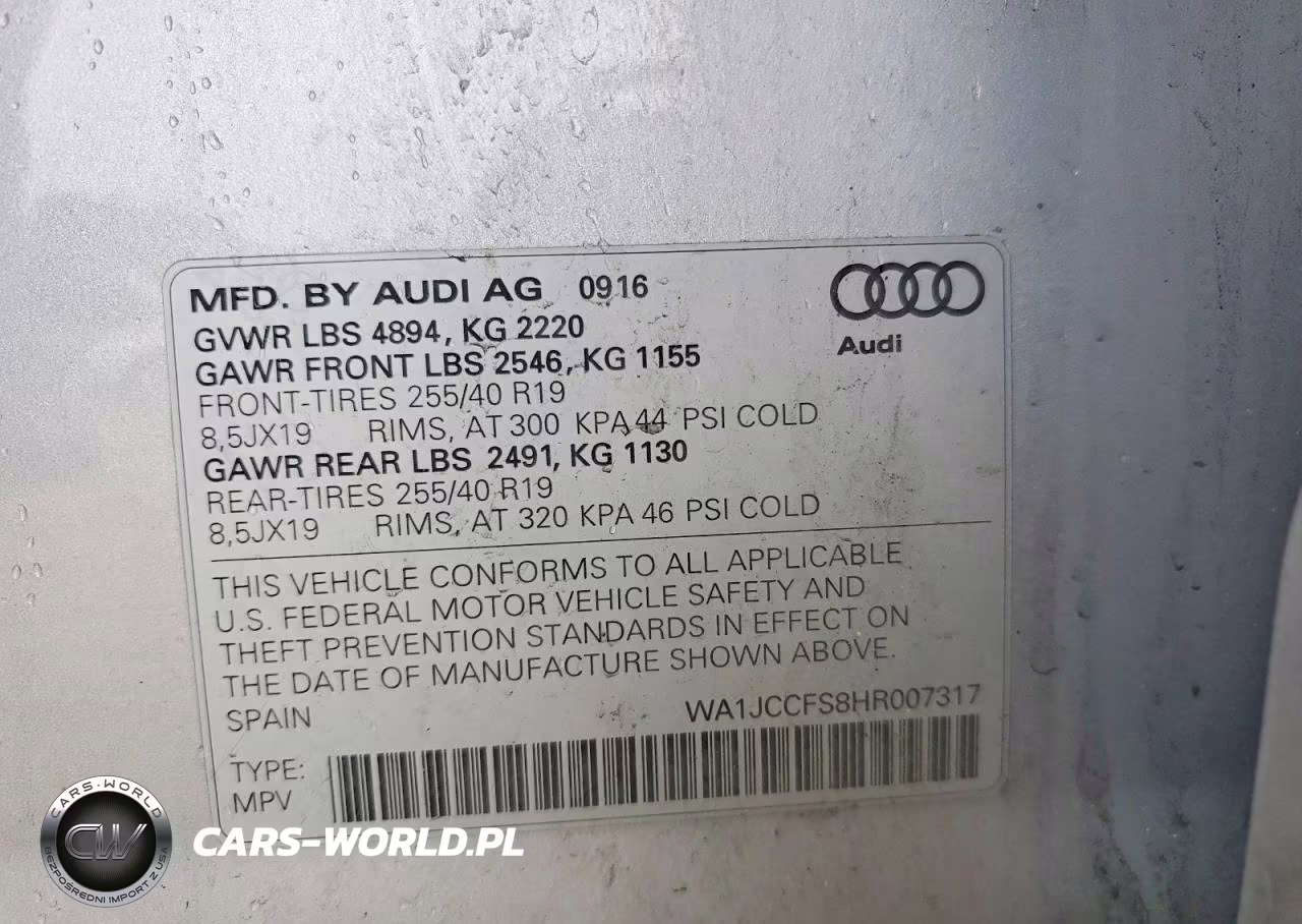 2017 Audi Q3 Premium Plus VIN:WA1JCCFS8HR007317 - 14