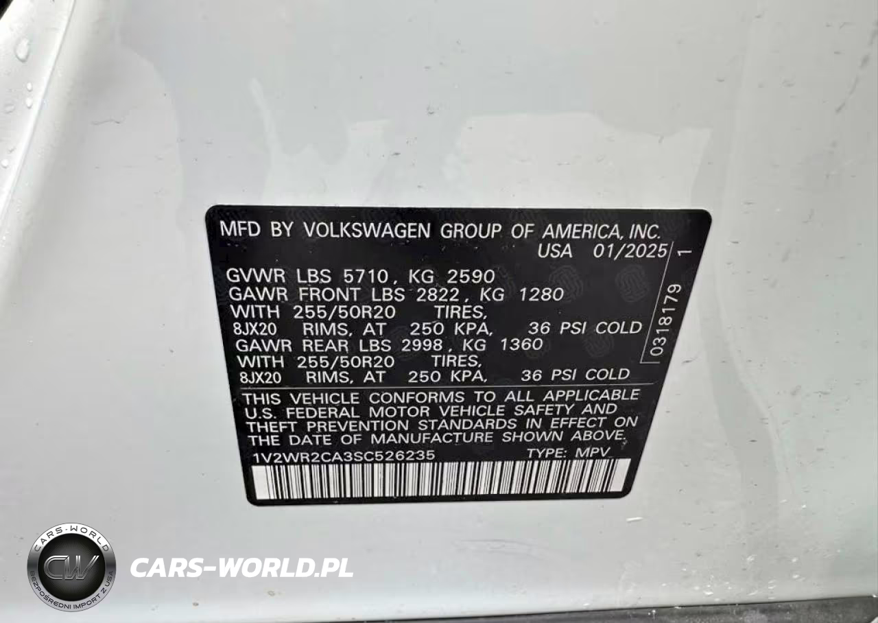 2025 Volkswagen Atlas Se VIN:1V2WR2CA3SC526235 - 10