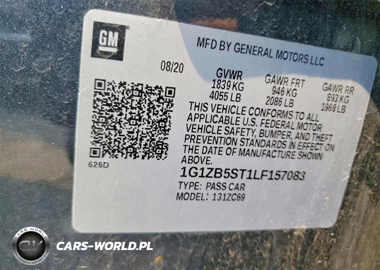 2020 Chevrolet Malibu Ls VIN:1G1ZB5ST1LF157083 - 12