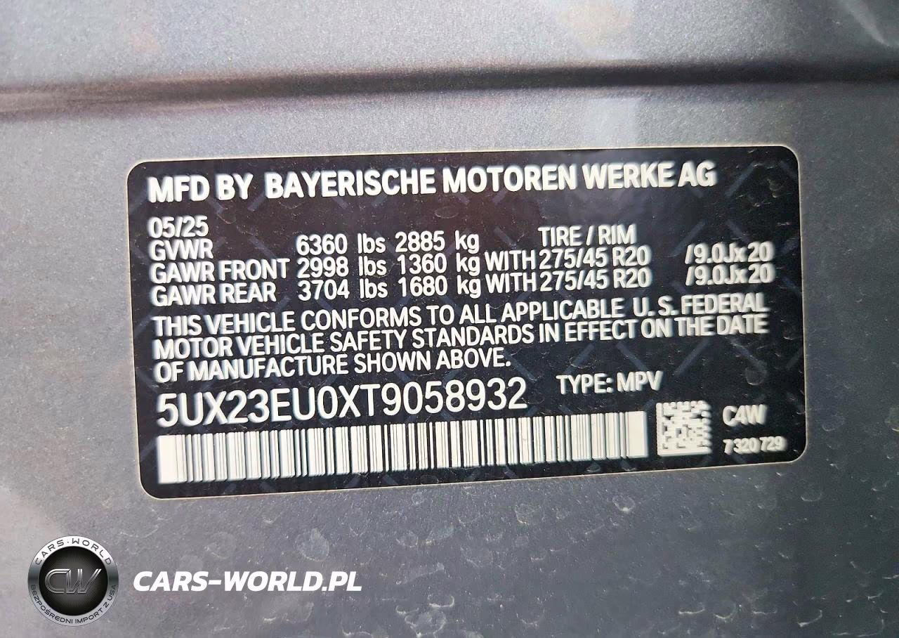 2026 BMW X5 xDrive40I VIN:5UX23EU0XT9058932 - 13