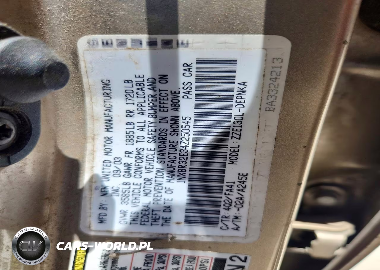2004 Toyota Corolla Le VIN:1NXBR32E34Z250545 - 12