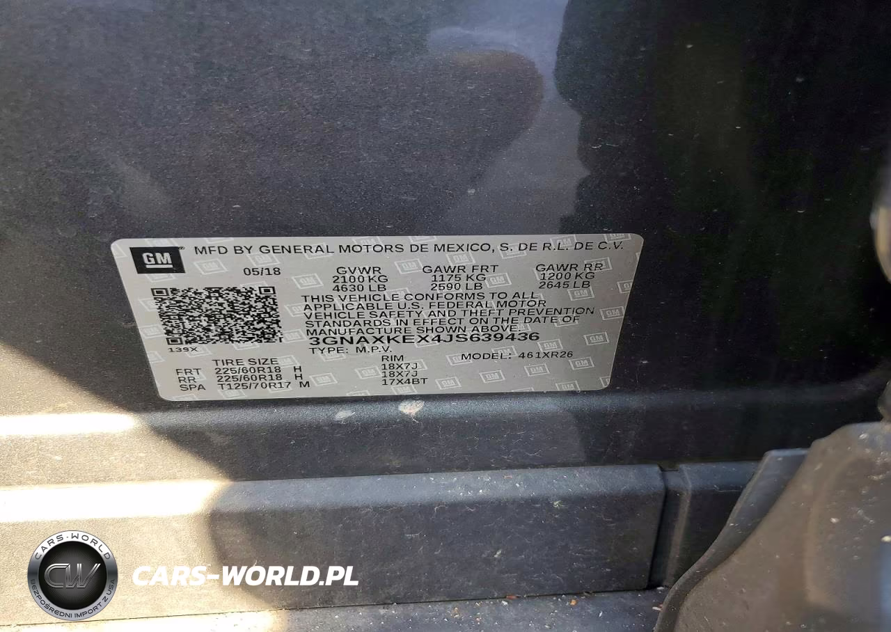 2018 Chevrolet Equinox Lt VIN:3GNAXKEX4JS639436 - 13