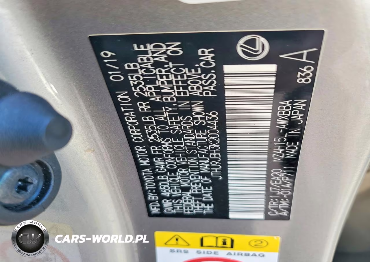 2019 Lexus Ux 250H VIN:JTHU9JBH3K2004436 - 12