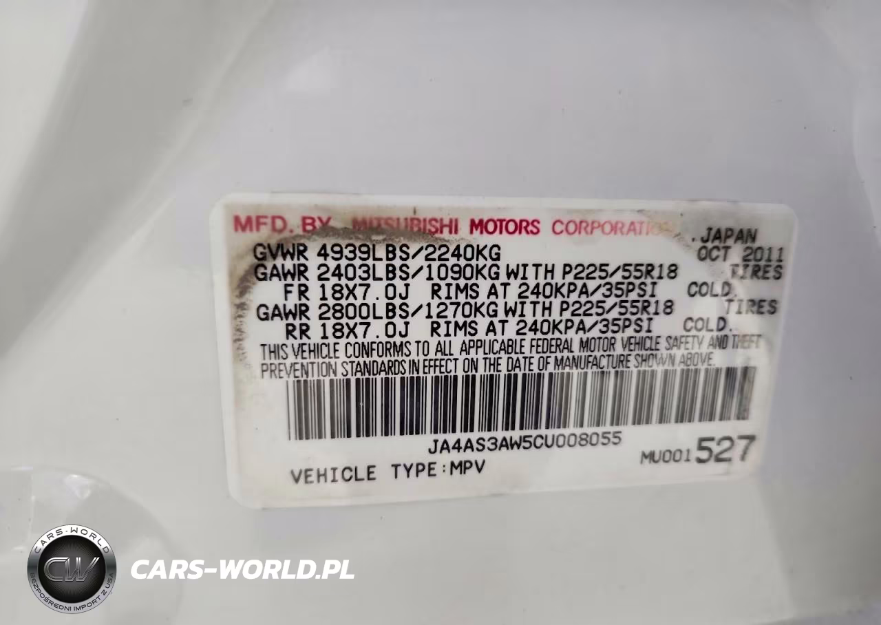 2012 Mitsubishi Outlander Se VIN:JA4AS3AW5CU008055 - 13